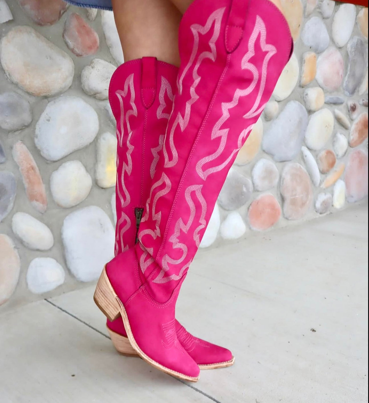The Tootie Fruity Tall Liberty Black Womens Allyssa Nobuck Grease Fuchsia Boots