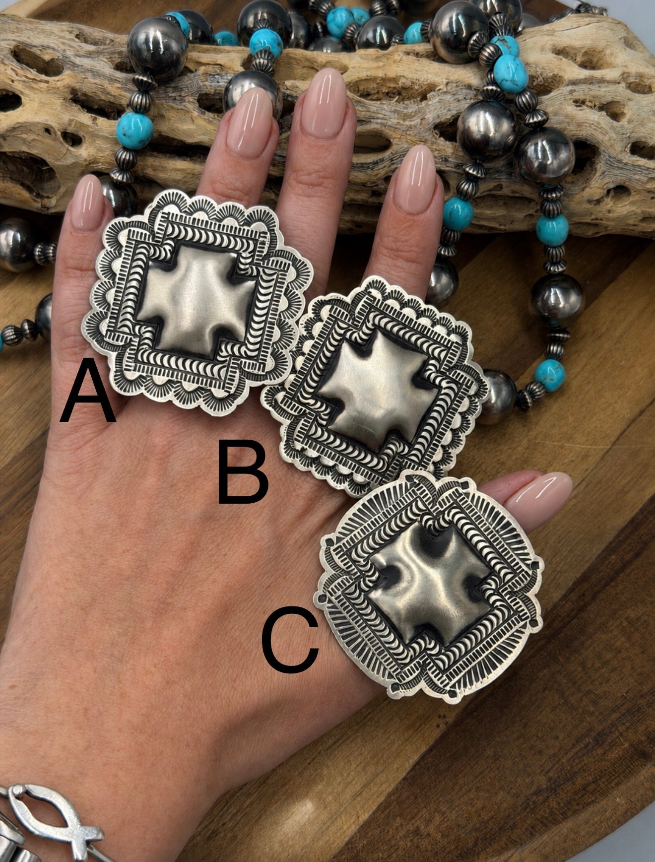 Cross Ring #831-6 Size Adjustable by Leander Tahe, Navajo
