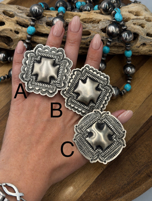 Cross Ring #831-6 Size Adjustable by Leander Tahe, Navajo