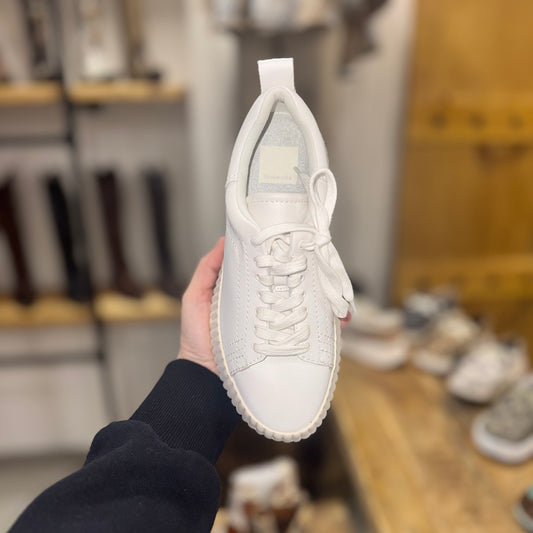 White Leather Sneaker Devote by Dolce Vita