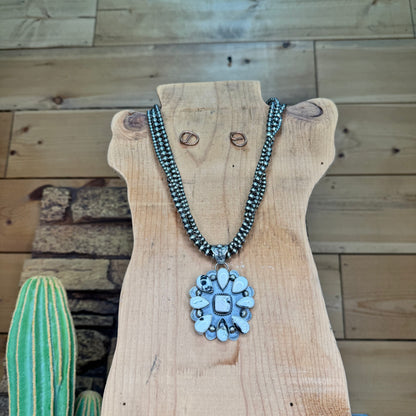 White Buffalo Cluster Pendant #PEN-5