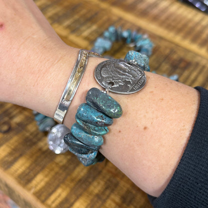 Turquoise Nugget & Buffalo Bracelet