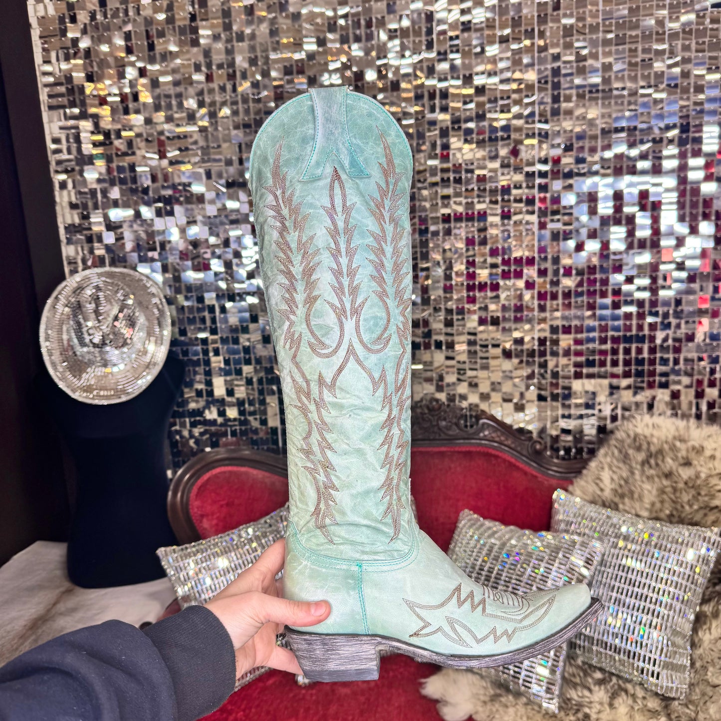 Old Gringo Ladies Mayra Bis Vesuvio Aqua Snip Toe Boots L1213-5