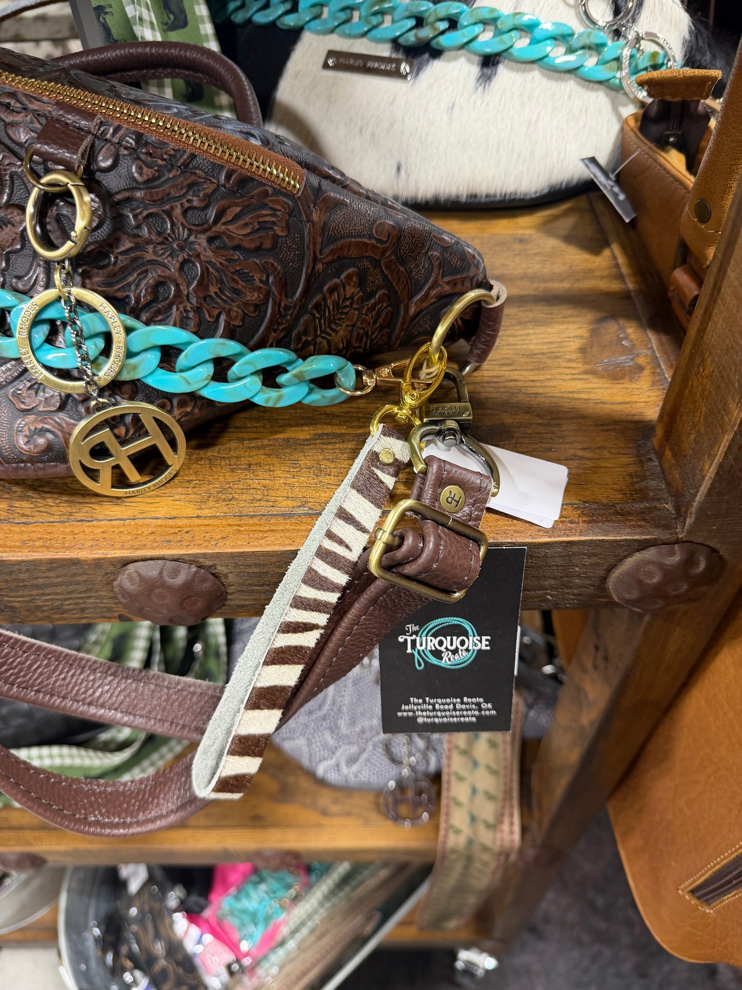 Cowhide- Zebra Fur Wristlet