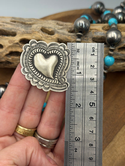 Heart Ring #831-2 Size Adjustable by Leander Tahe, Navajo