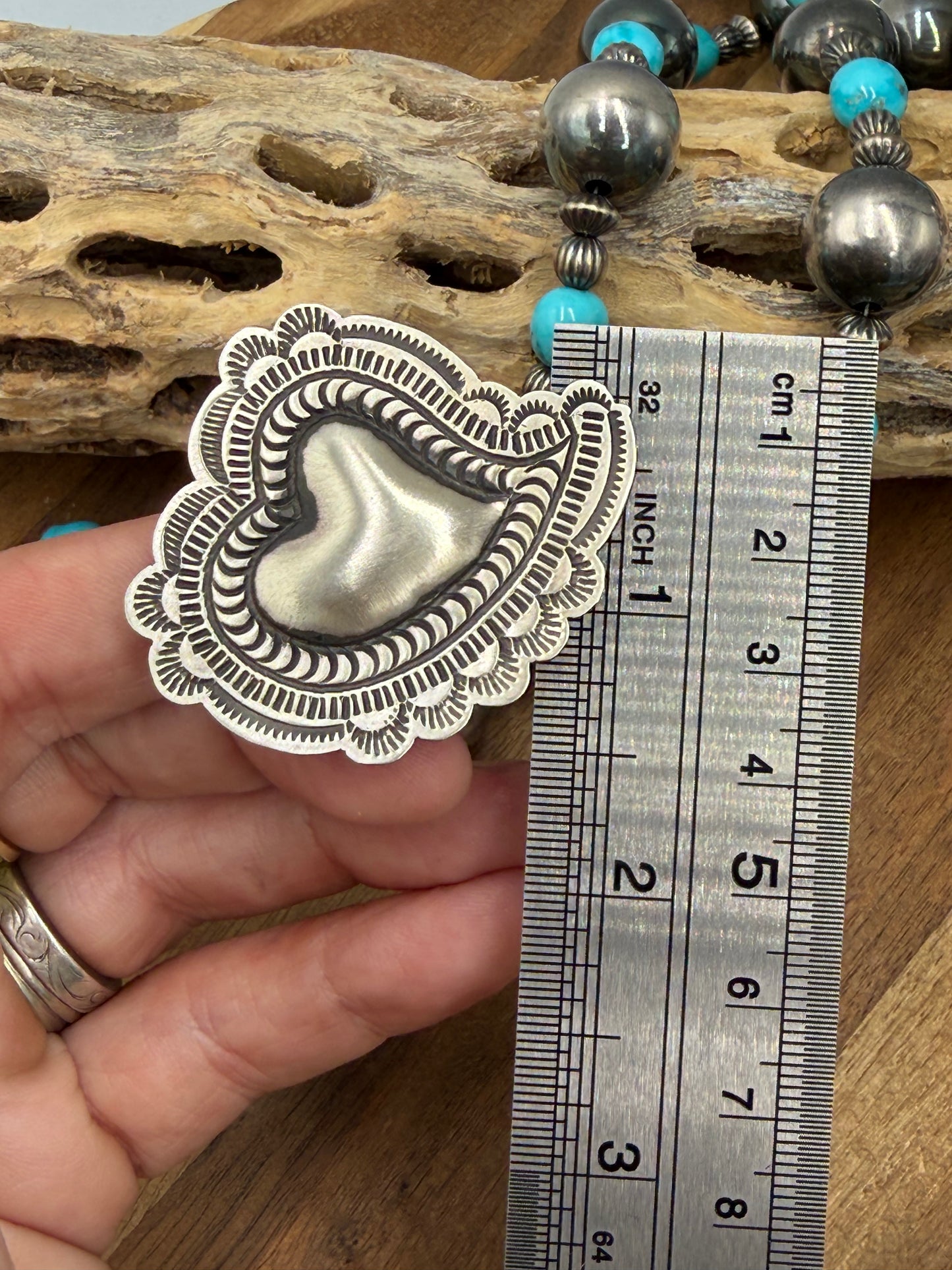 Heart Ring #831-2 Size Adjustable by Leander Tahe, Navajo