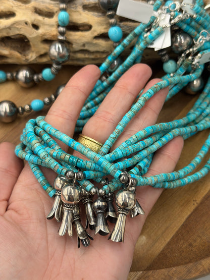18” Turquoise #831-4 Blossom Necklace