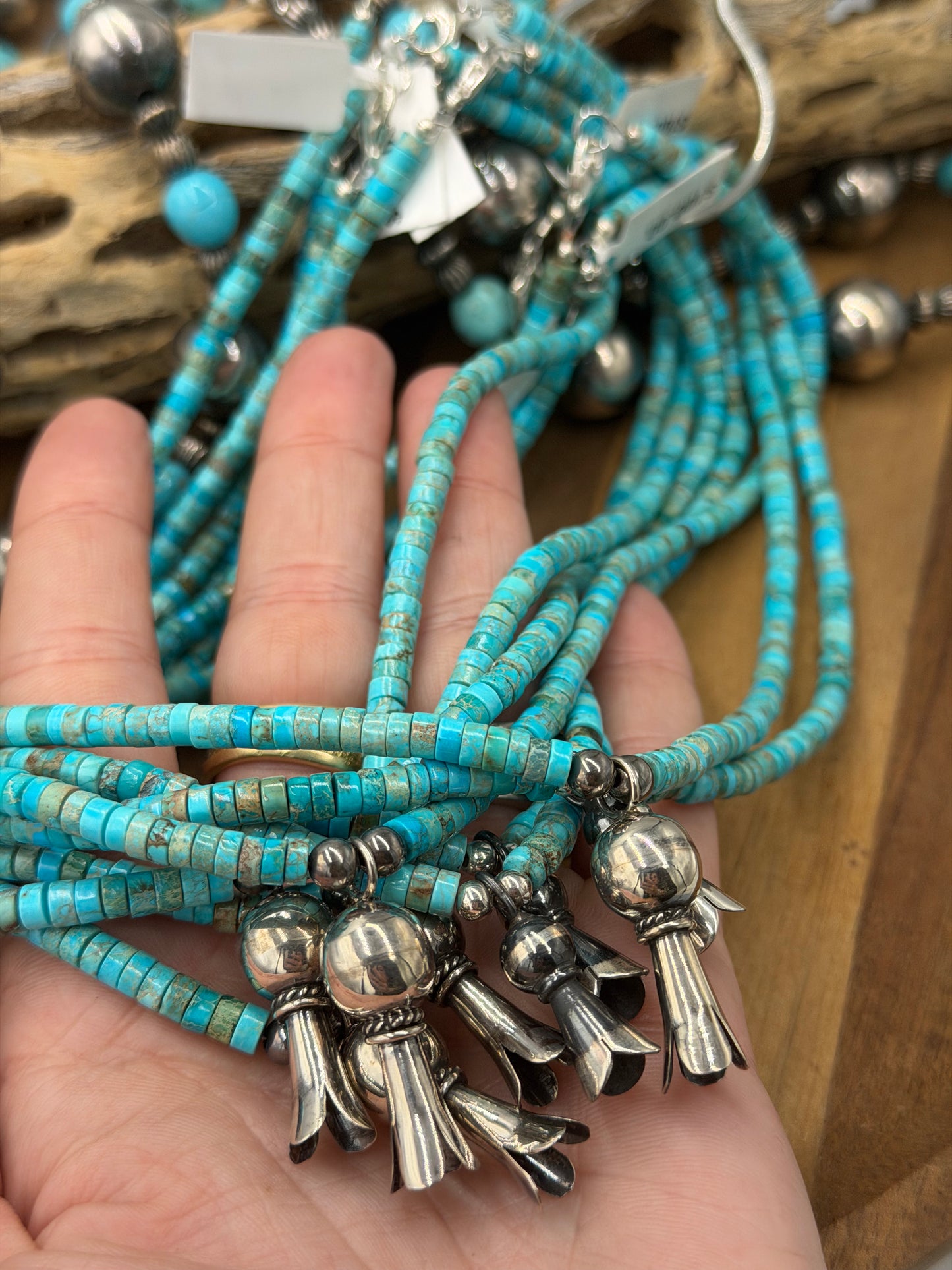 18” Turquoise #831-4 Blossom Necklace