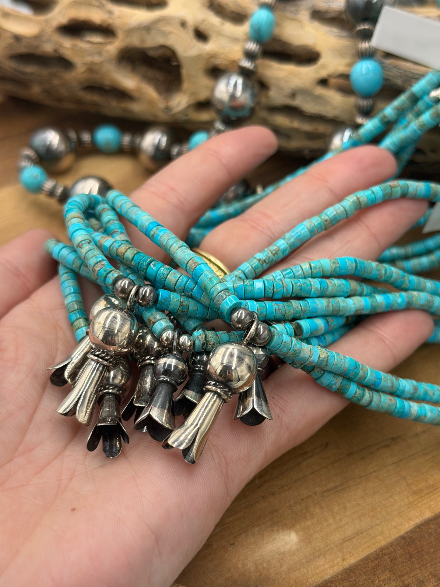 18” Turquoise #831-4 Blossom Necklace