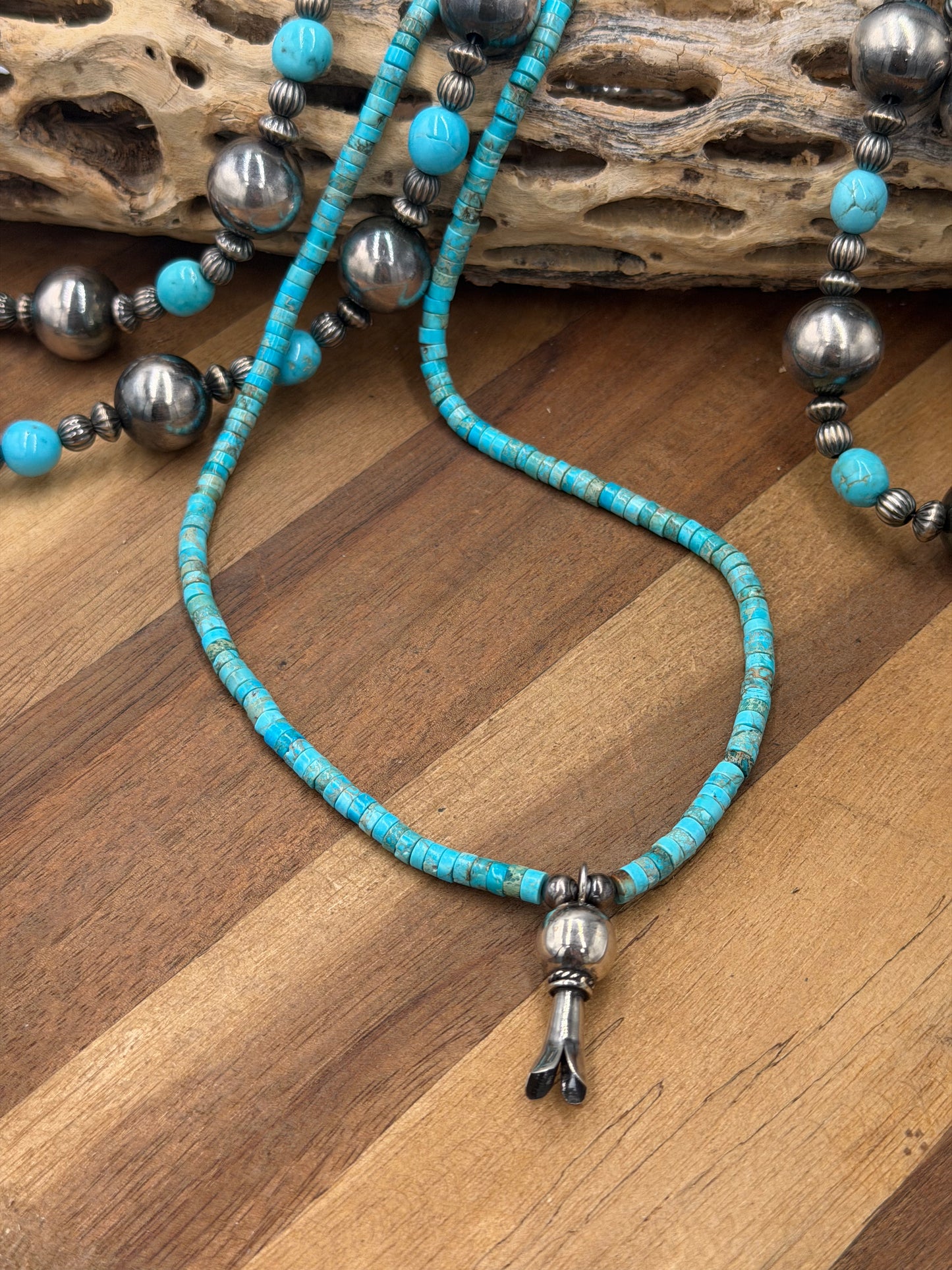 18” Turquoise #831-4 Blossom Necklace