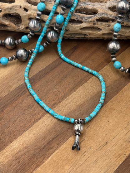 18” Turquoise #831-4 Blossom Necklace