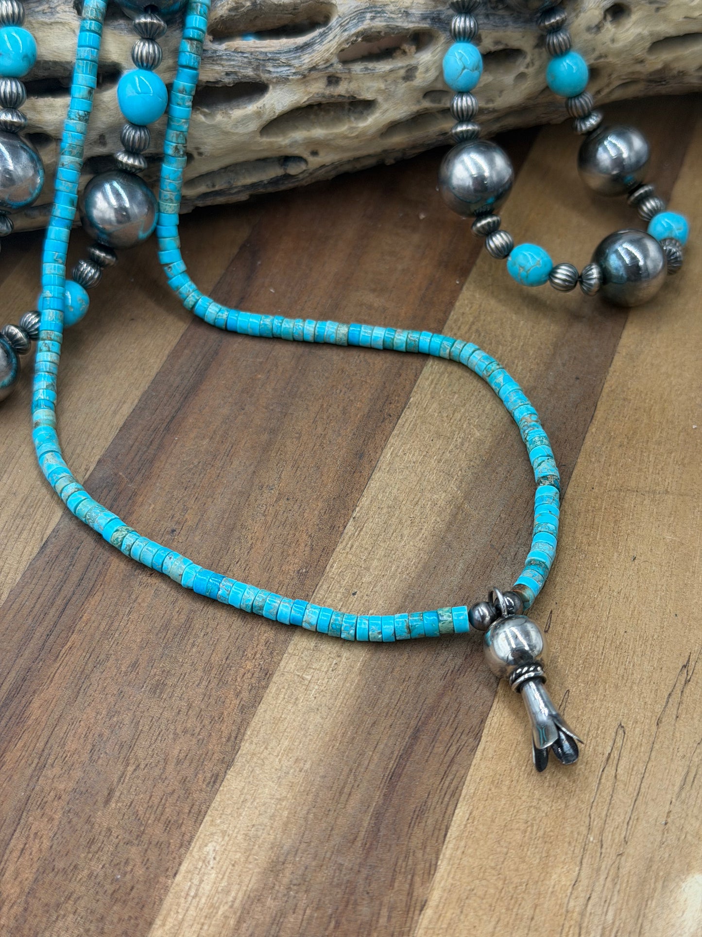 18” Turquoise #831-4 Blossom Necklace