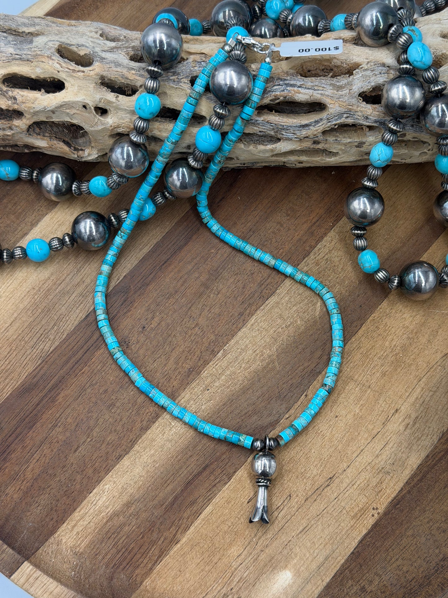 18” Turquoise #831-4 Blossom Necklace