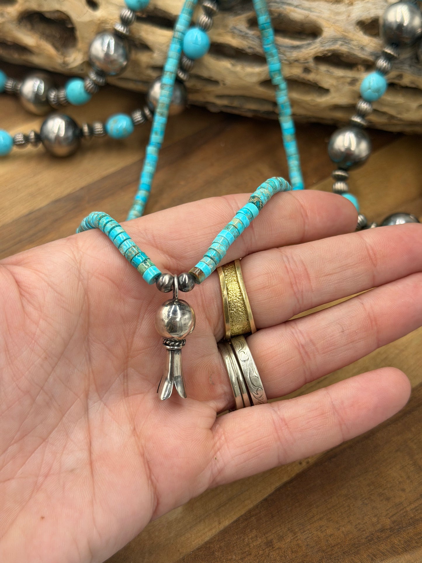 18” Turquoise #831-4 Blossom Necklace