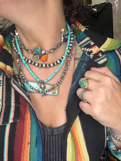 18” Turquoise #831-4 Blossom Necklace