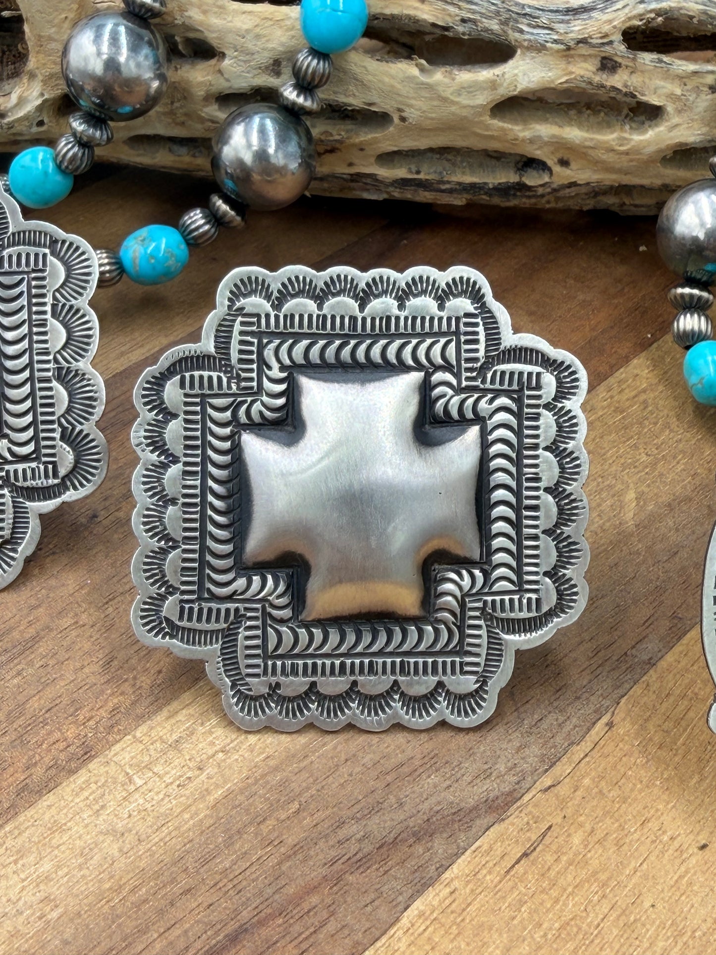 Cross Ring #831-6 Size Adjustable by Leander Tahe, Navajo