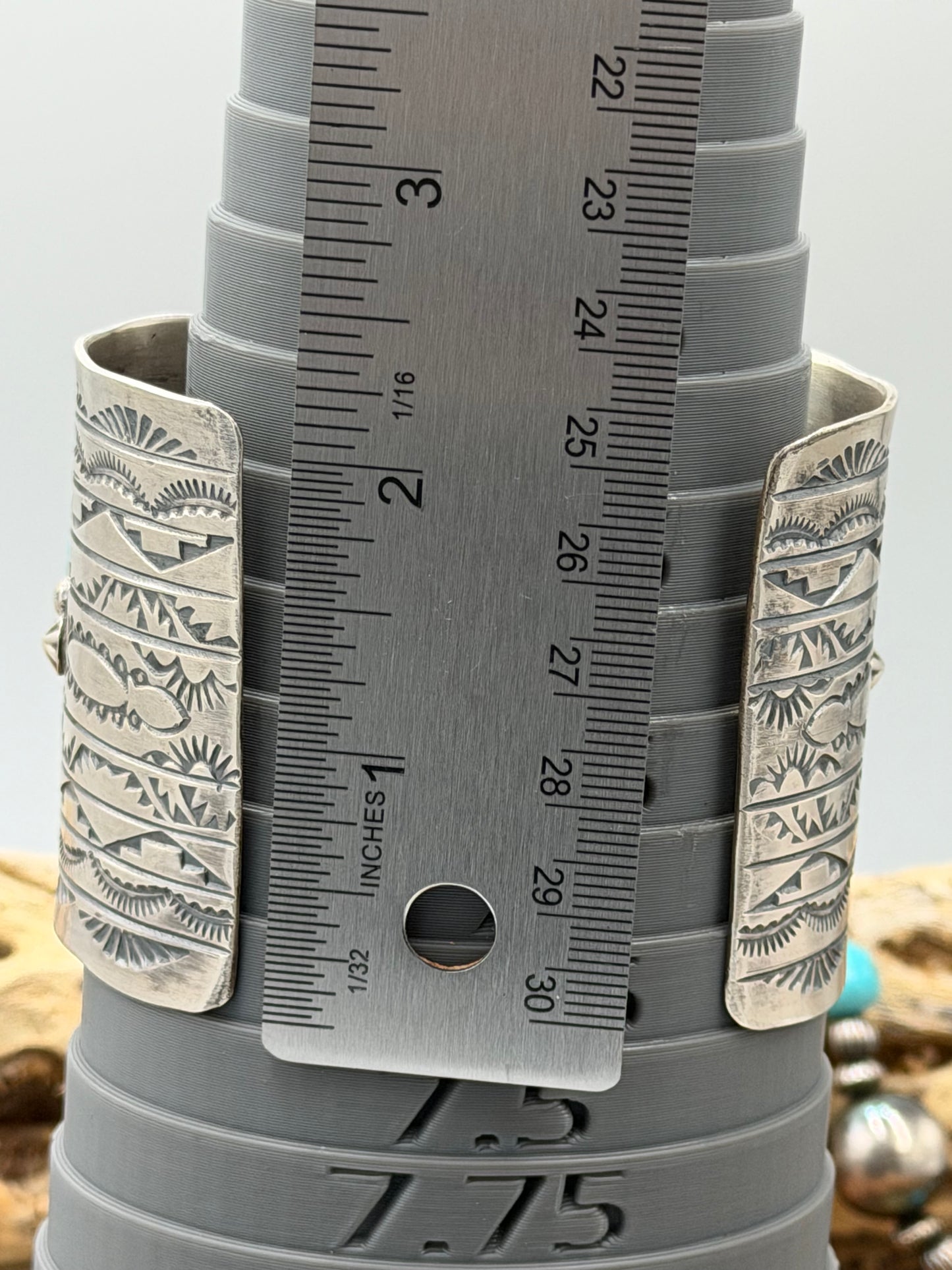 Kingman Turquoise #92-15 Cuff by Rick Enriquez, Navajo