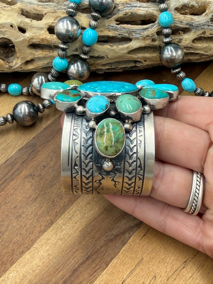 Kingman Turquoise #92-17 Cuff by Rick Enriquez, Navajo