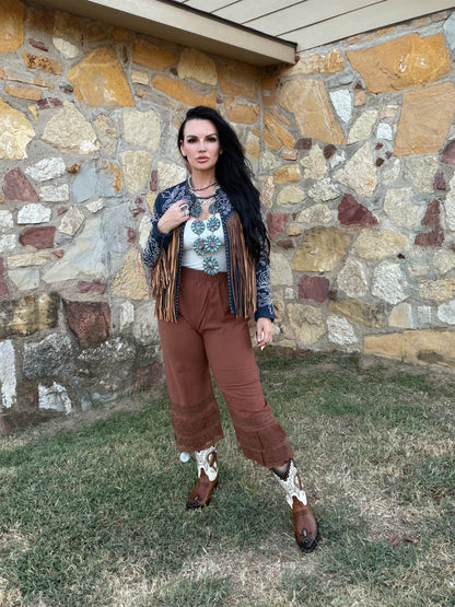 Reba Beaded Denim Jacket by Scully