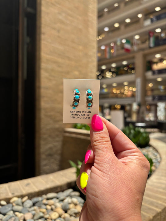 Best Seller Mini Turquoise Hoop Earrings