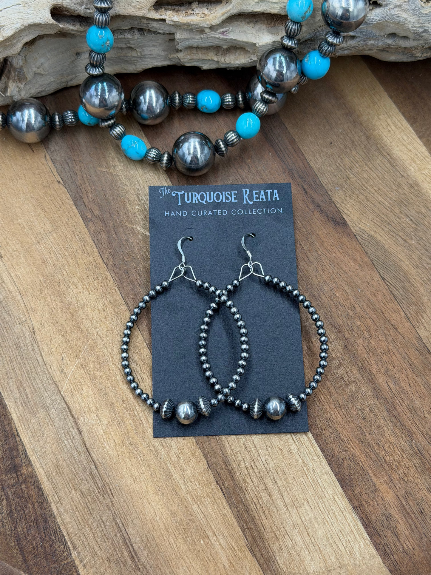 Sterling Pearl Hoops #811-1