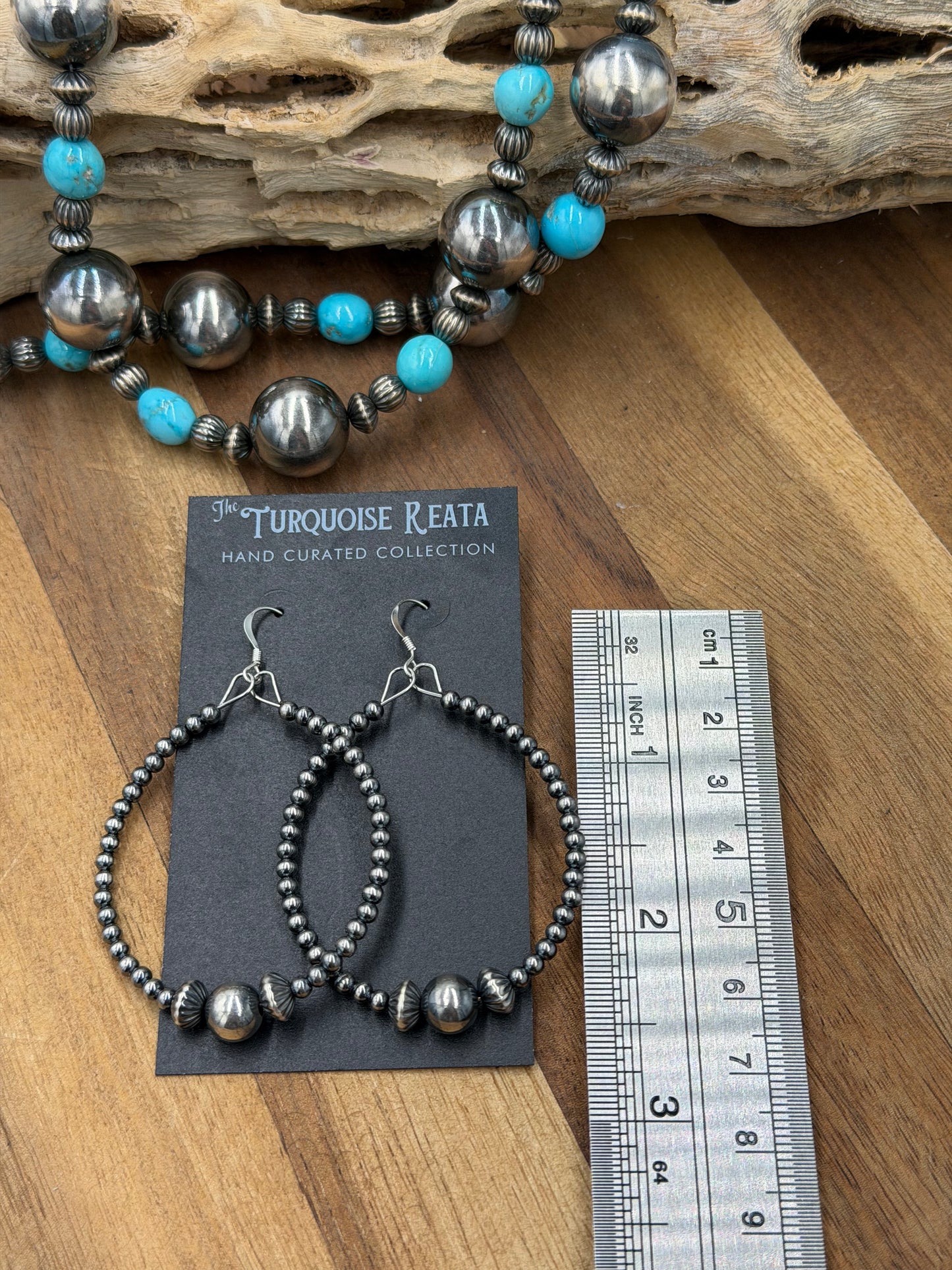 Sterling Pearl Hoops #811-1