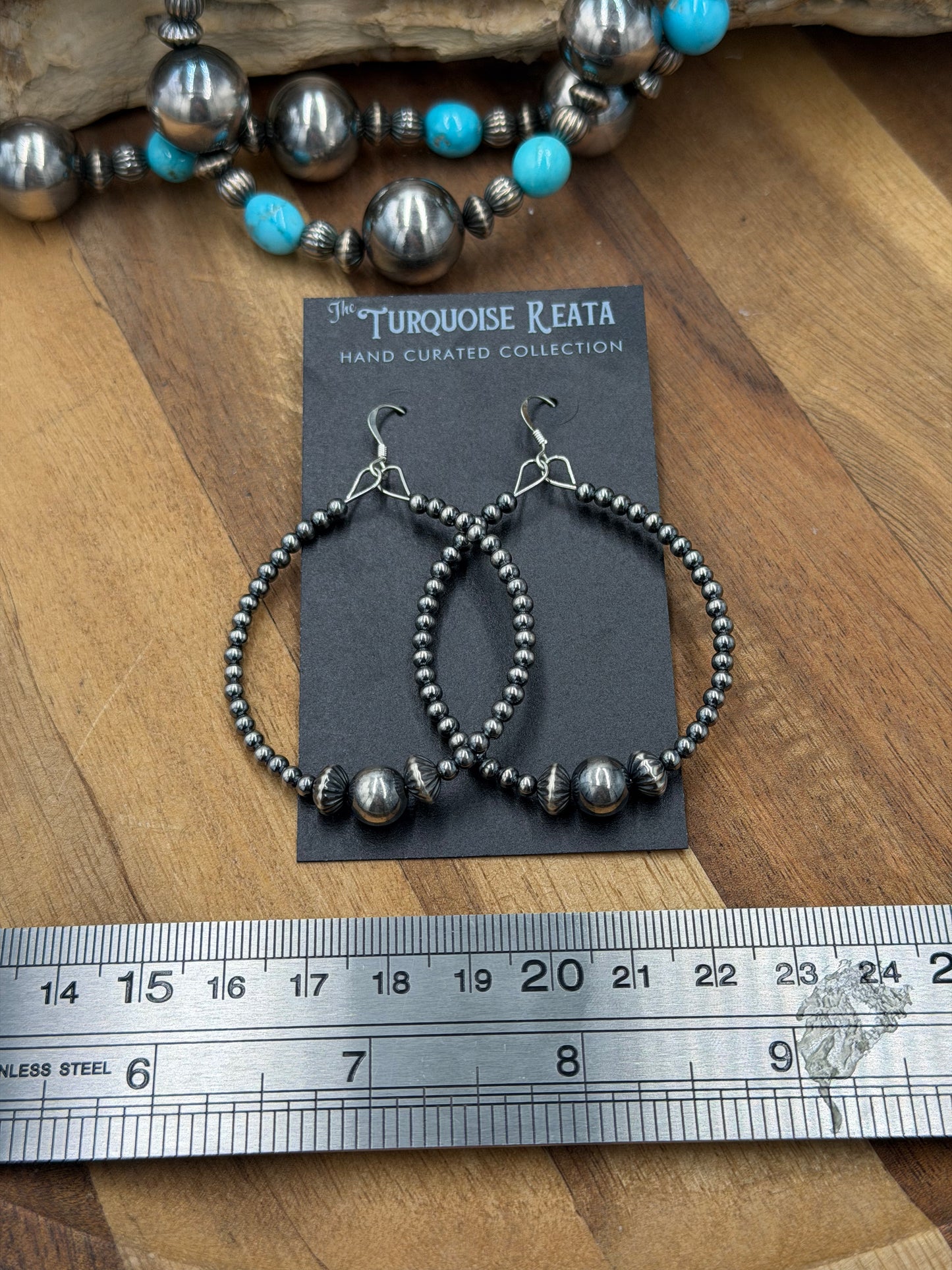 Sterling Pearl Hoops #811-1