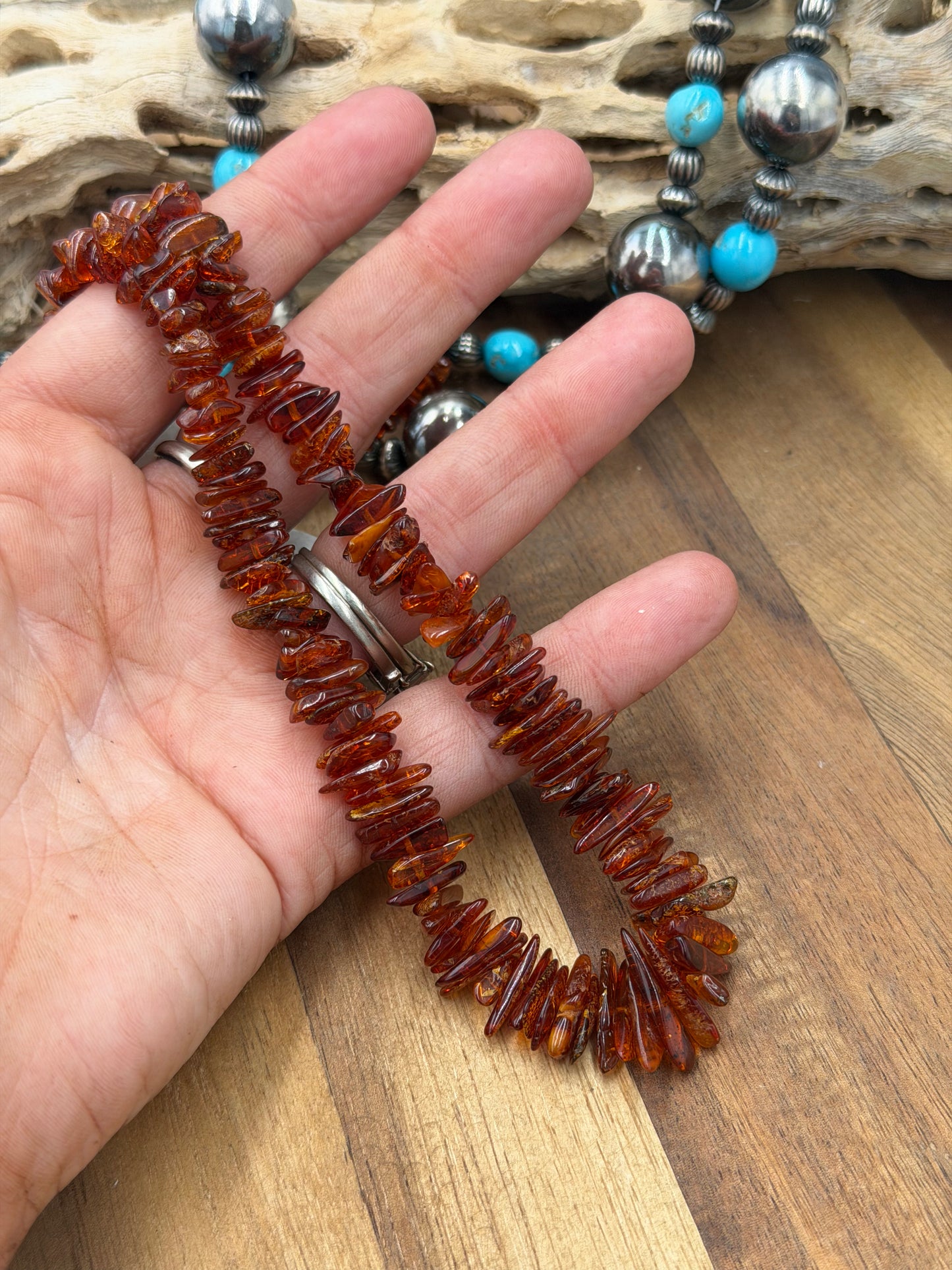 18” Amber Necklace Dark #811-4
