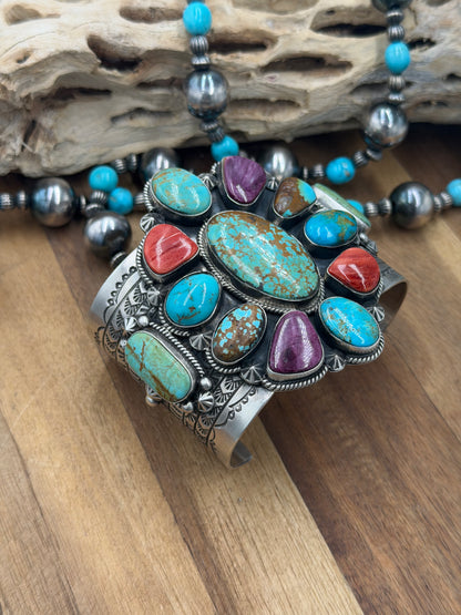 Multi Stone Cuff by Rick Enriquez X Donovan Skeet, Navajo #811-10