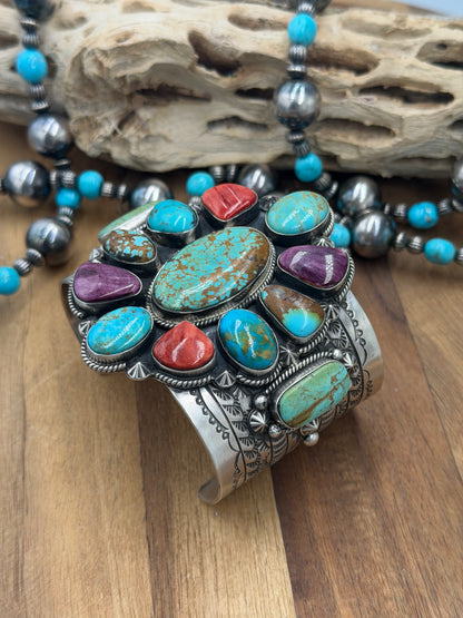 Multi Stone Cuff by Rick Enriquez X Donovan Skeet, Navajo #811-10