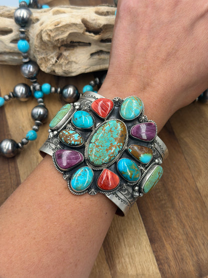 Multi Stone Cuff by Rick Enriquez X Donovan Skeet, Navajo #811-10