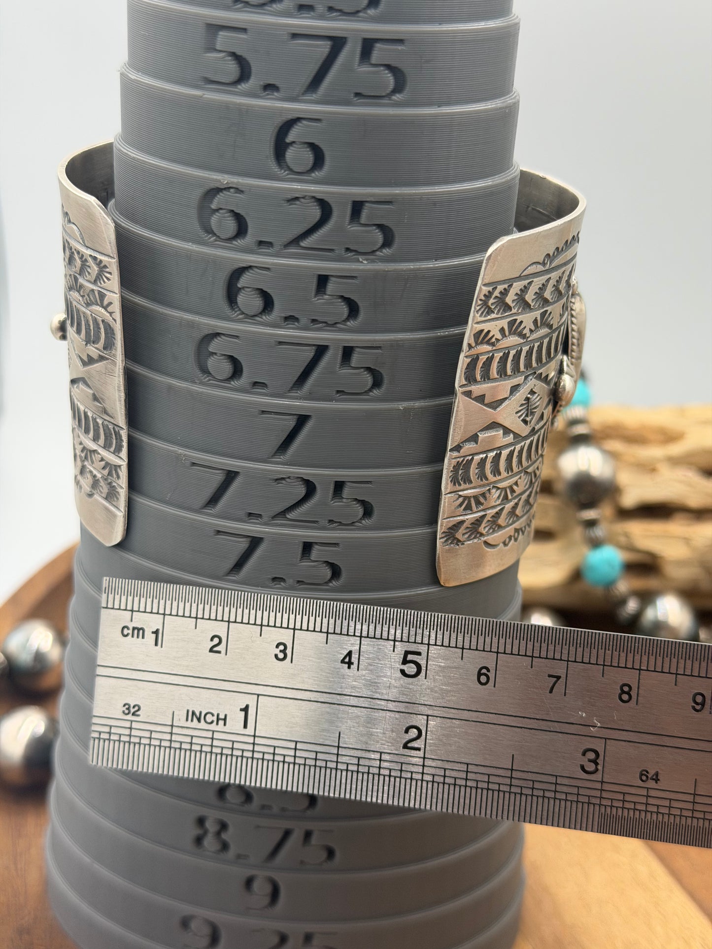 Multi Stone Cuff #2 by Rick Enriquez X Donovan Skeet, Navajo #811-9