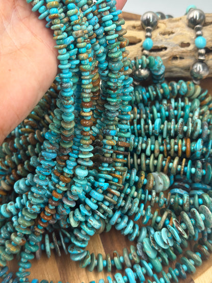 35” Best Seller Turquoise Graduated Rondelle Necklace