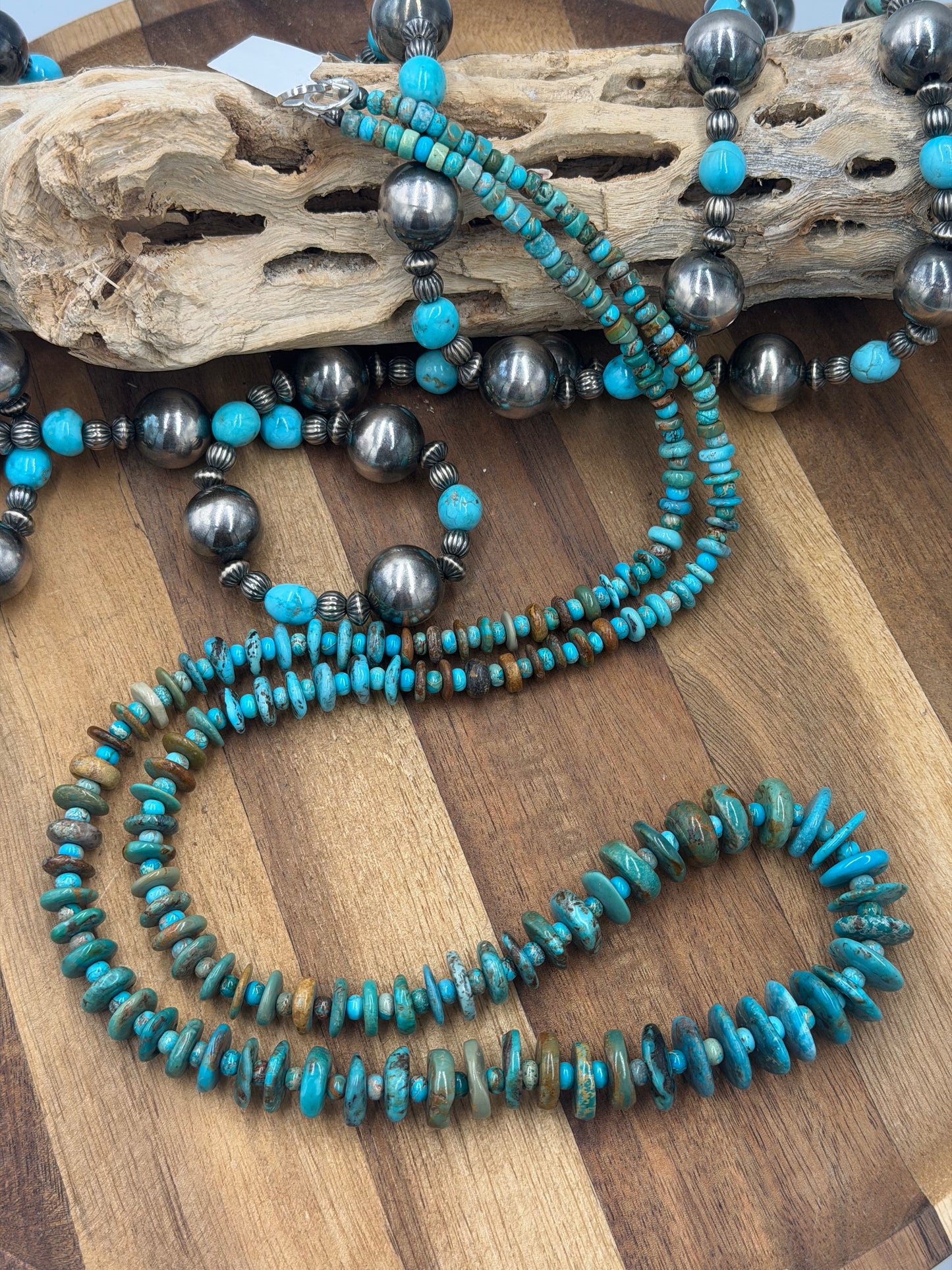 35” Best Seller Turquoise Graduated Rondelle Necklace