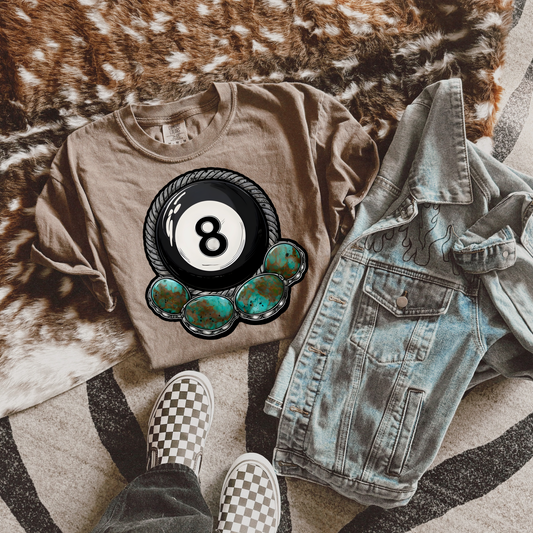 8ball with Turquoise Tee