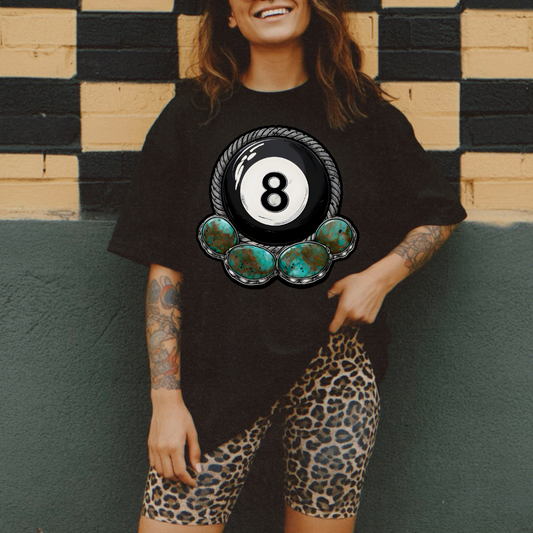 8ball with Turquoise Tee