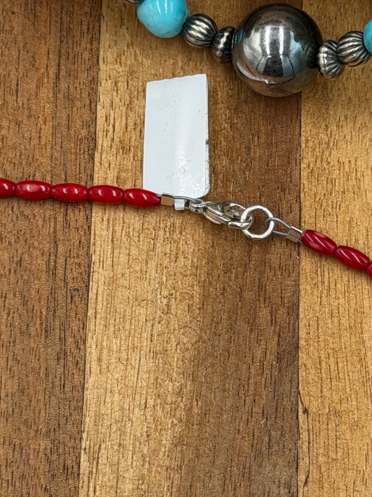 Dyed Coral Bow Necklace