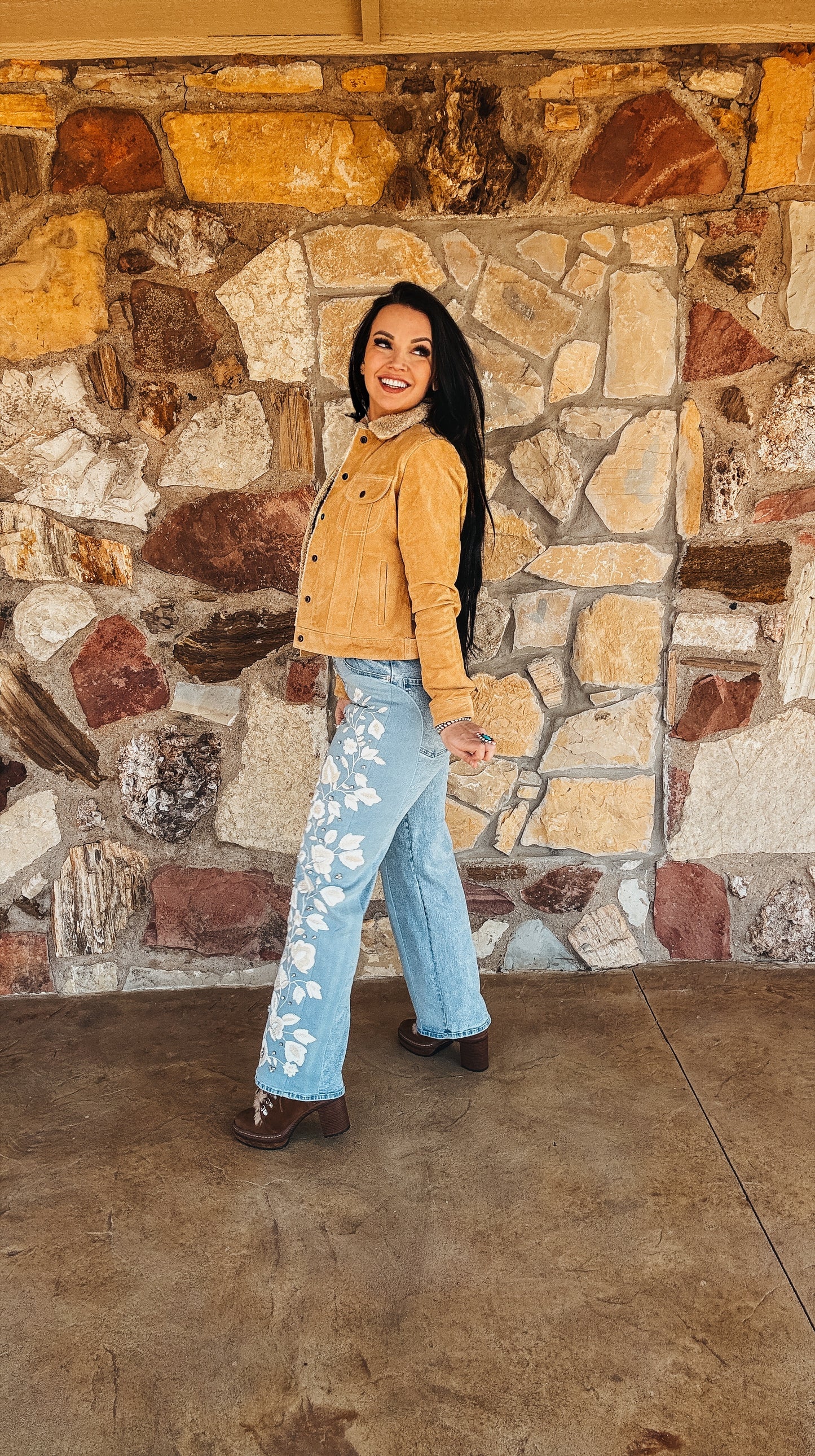 The Brianna Camel Button Up Jacket by Scully