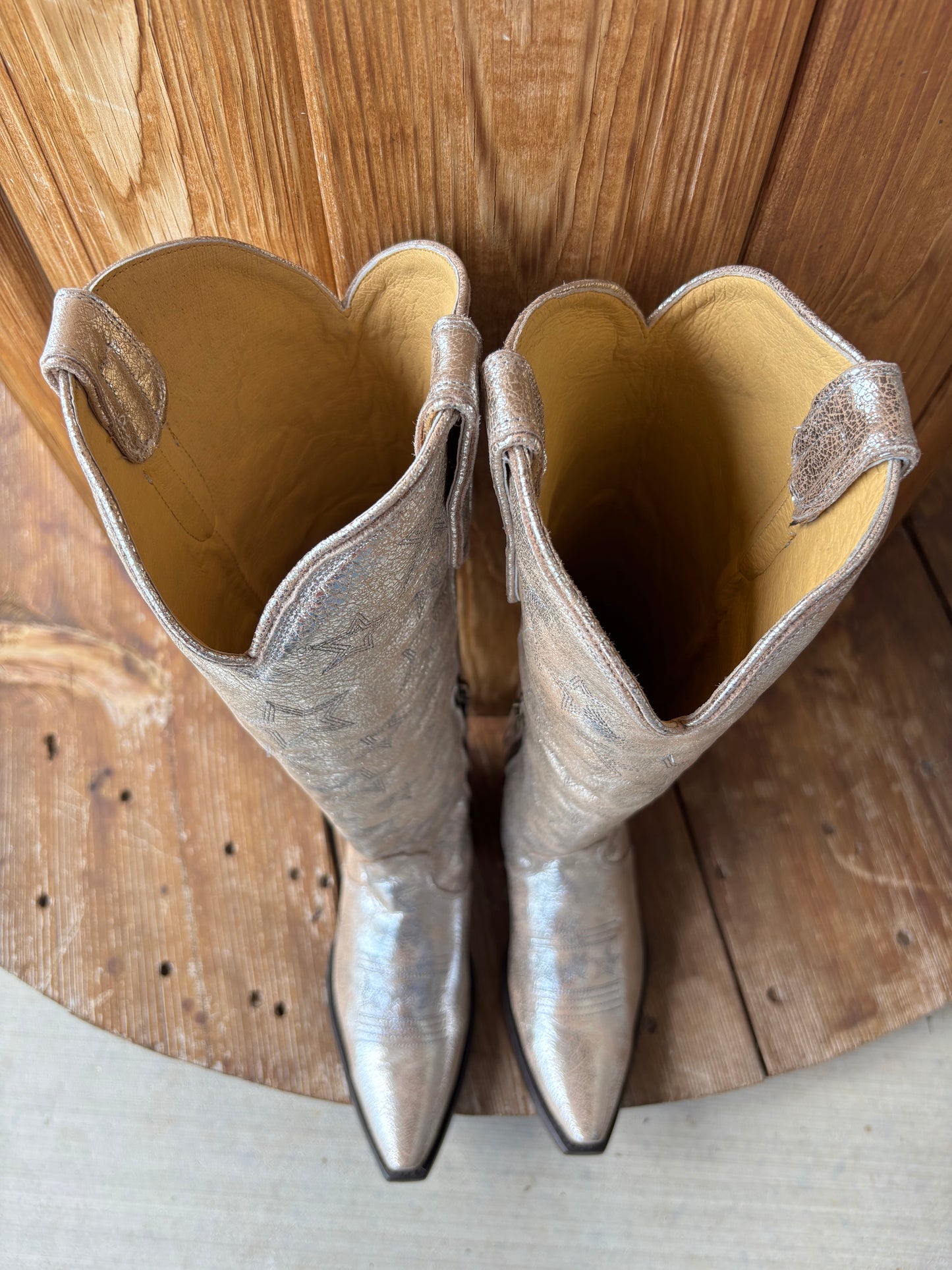 Starburst Silver Boot by Old Gringo