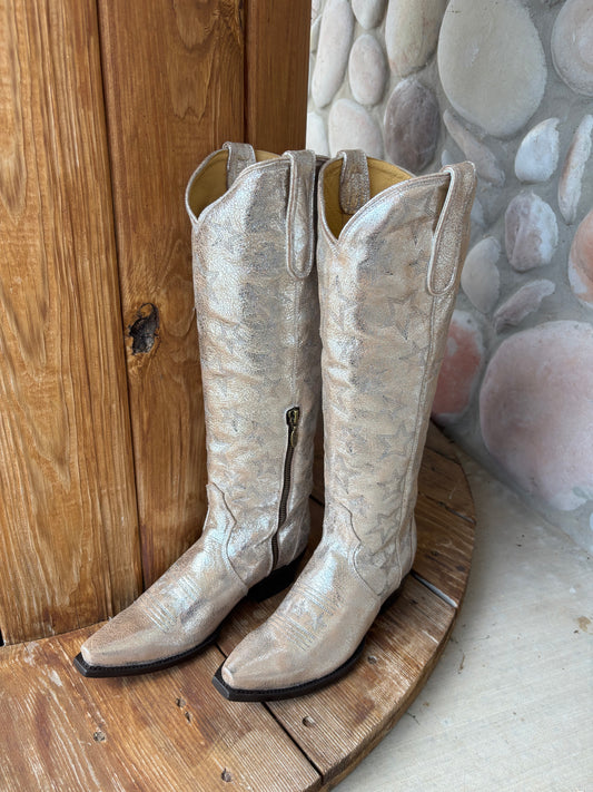 Starburst Silver Boot by Old Gringo