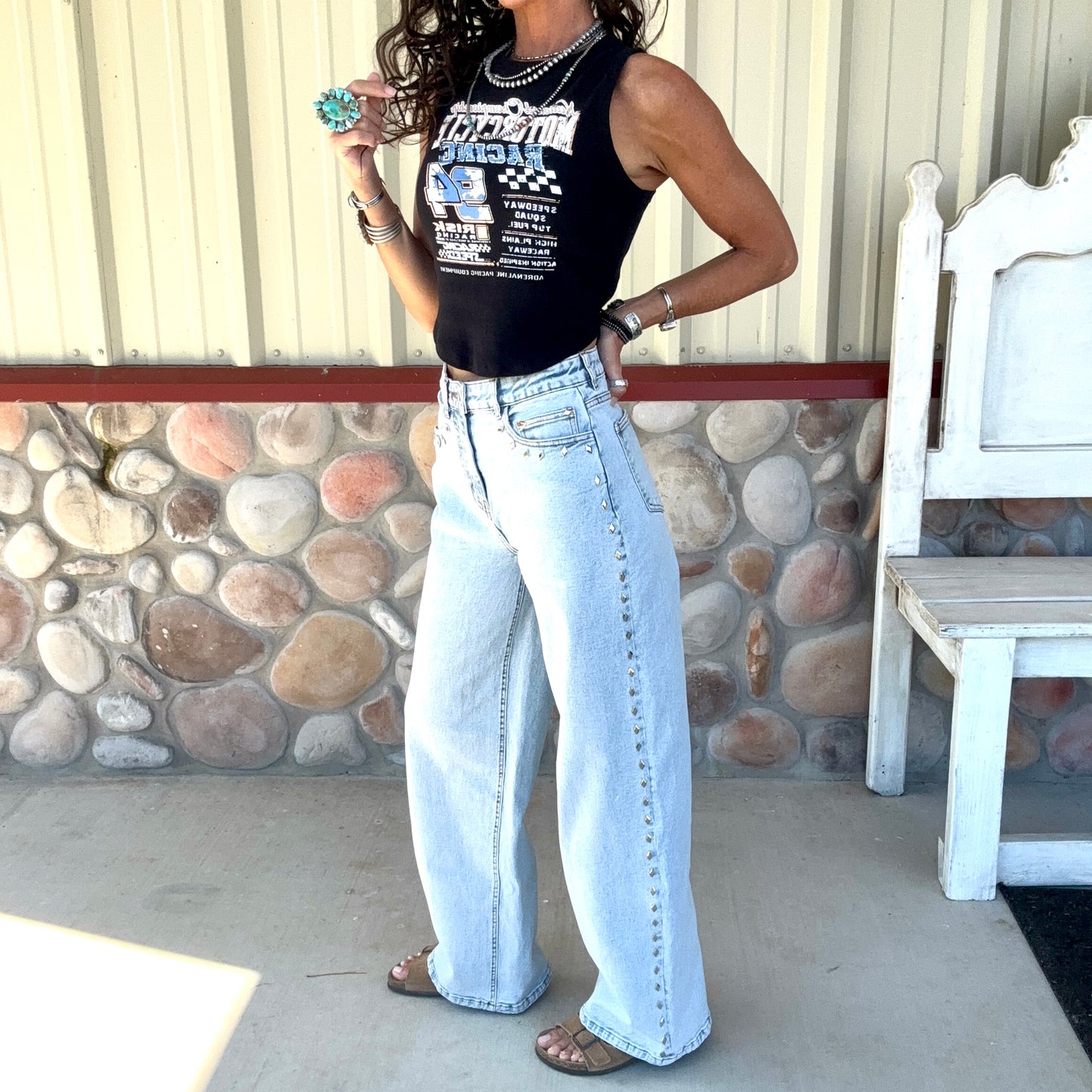 Diamond Trail Studded Jeans