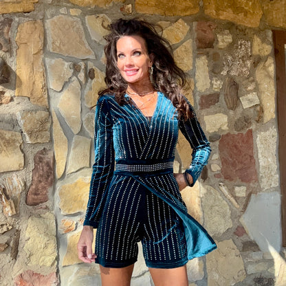 Velvet Skyline Romper