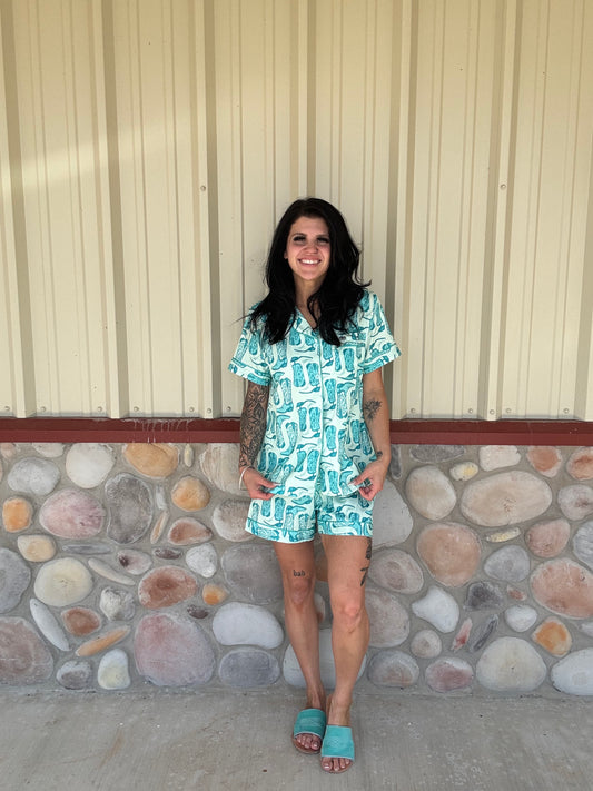 Turquoise Boot Set Regular & Plus