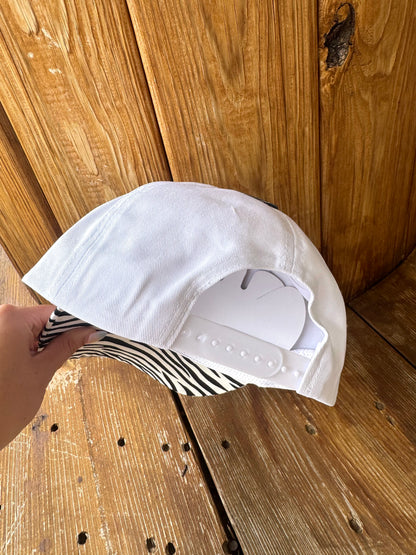 Zebra Feather Trucker