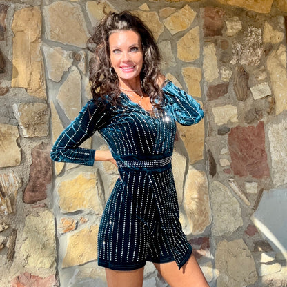 Velvet Skyline Romper