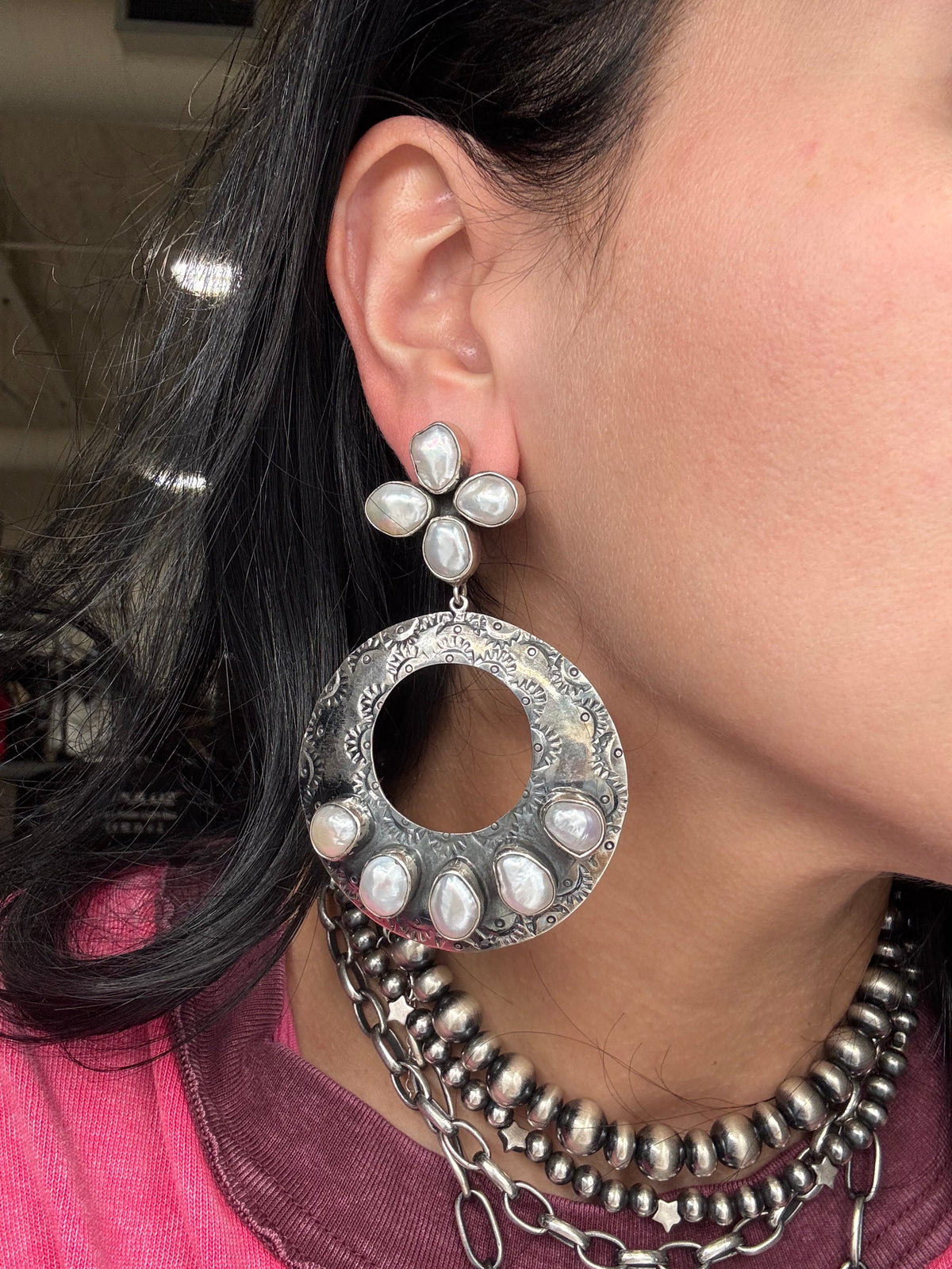 Freshwater Pearl #913-1 Earrings by Federico Jimenez