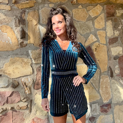 Velvet Skyline Romper