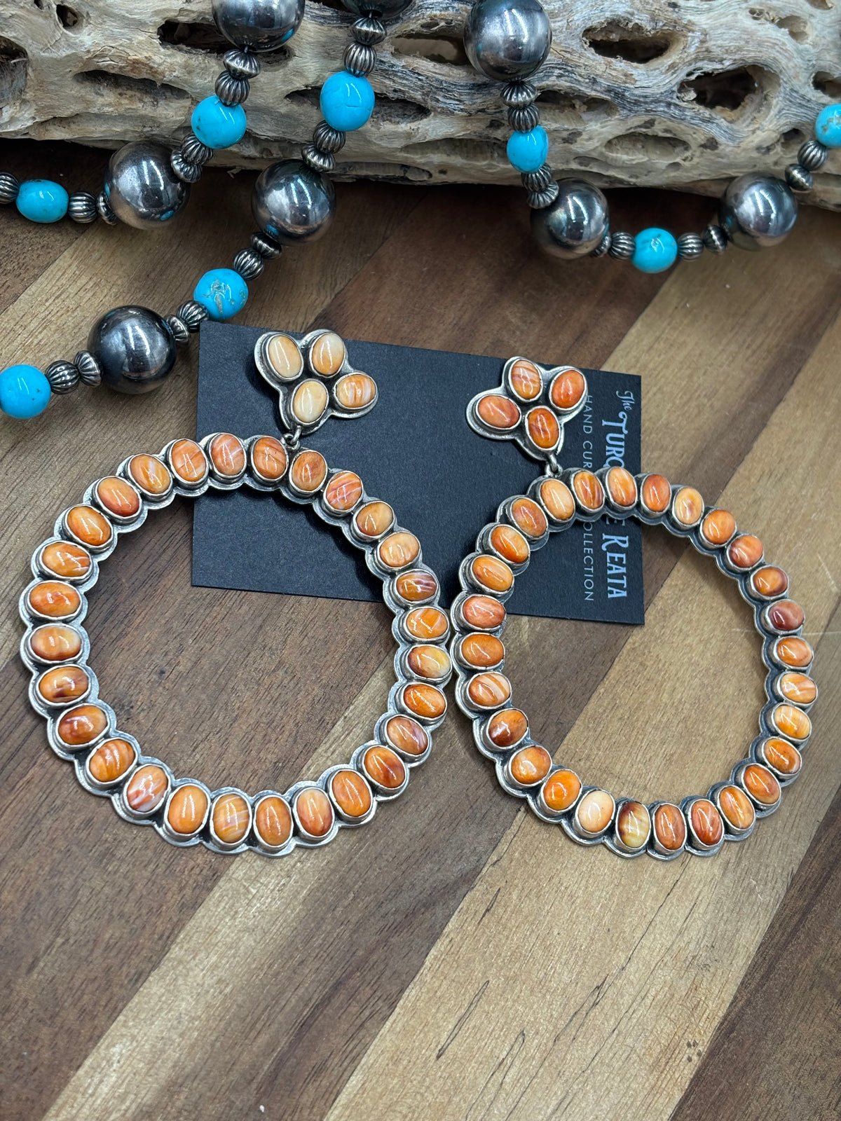 Orange Spiny #913-3 Earrings by Federico