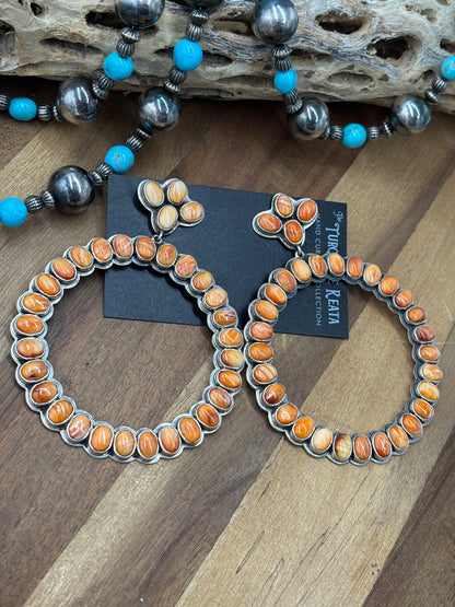 Orange Spiny #913-3 Earrings by Federico