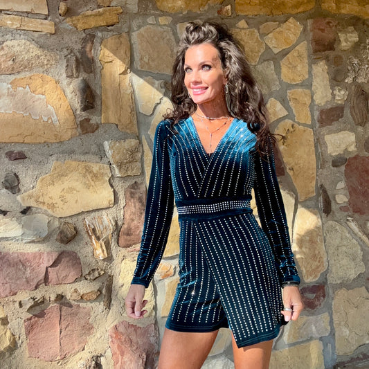 Velvet Skyline Romper